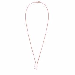 Elli by Julie & Grace Collier Femme Coeur Amour Pendentif - (925/1000) Argent Or rose