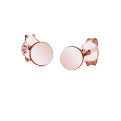 Elli by Julie & Grace Boucles d'Oreilles Cercle Rond Boucles d'oreilles Femme - (925/1000) Argent Or rose
