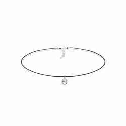 Elli by Julie & Grace Collier Femme Choker Cristal Argent, Collier ras du cou, Noël, Femelle, Argent