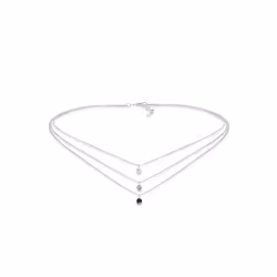 Elli by Julie & Grace Collier Femme Couvre Chef avec Cristaux en Argent Sterling 925, Collier multi-rangs, Chaîne à maillons ...