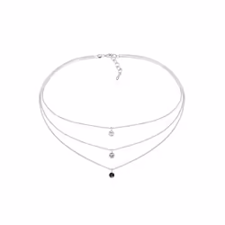 Elli by Julie & Grace Collier Femme Couvre Chef avec Cristaux en Argent Sterling 925