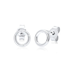 Elli by Julie & Grace Boucles d'Oreilles Cercle de base Geo Minimal en argent sterling 925