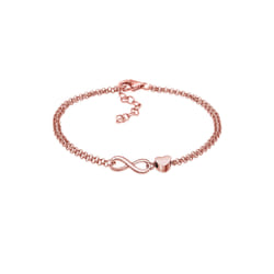 Elli by Julie & Grace Bracelet Coeur Infini Amour Bracelet Femme - (925/1000) Argent Or rose