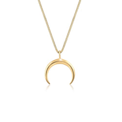 Elli by Julie & Grace Collier Femme Demi Lune en Argent Sterling 925 Or
