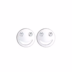 Elli by Julie & Grace Boucles d'Oreilles Emoji Sourire Boucles d'Oreilles Femme - Argent (925/1000)