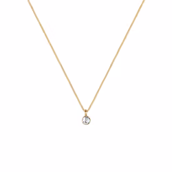 Elli by Julie & Grace Collier Femme Solitaire Cristal de Argent Or