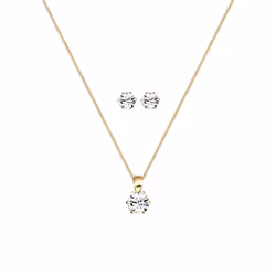 Elli by Julie & Grace Ensemble de Bijoux Cristaux Argent 925 Or
