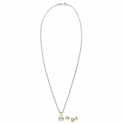 Elli by Julie & Grace Ensemble de Bijoux Cristaux Argent 925 Or