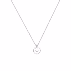 Elli by Julie & Grace Collier Femme Pendentif Paillette Cercle Simple - (925/1000) Argent