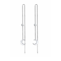Elli by Julie & Grace Boucles d'Oreilles Solitaire Demi-Lune Astro Base Cristal 925 Argent
