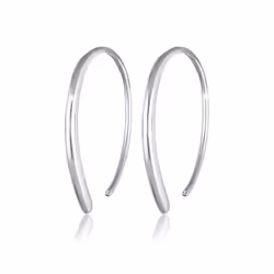 Elli by Julie & Grace Boucles d'Oreilles Creole Ovale Rond Geo Boucles d'oreilles Femme - (925/1000) Argent, Femelle, Argent ...