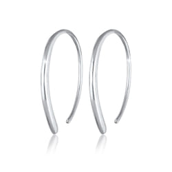 Elli by Julie & Grace Boucles d'Oreilles Creole Ovale Rond Geo Boucles d'oreilles Femme - (925/1000) Argent