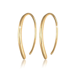 Elli by Julie & Grace Boucles d'oreilles Rondes Ovales Geo Femme - (925/1000) Argent, Or