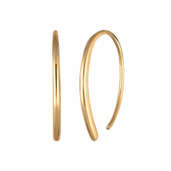 Elli by Julie & Grace Boucles d'oreilles Rondes Ovales Geo Femme - (925/1000) Argent, Or
