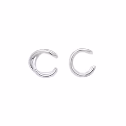 Elli by Julie & Grace Boucles d'Oreilles Ear Cuff Geo Base Minimal Femme - 925/1000 Argent