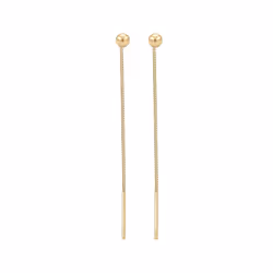 Elli by Julie & Grace Boucles d'Oreilles Pendante Globe Base Geo 925 Argent Or