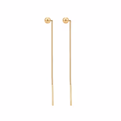 Elli by Julie & Grace Boucles d'Oreilles Pendante Globe Base Geo 925 Argent Or