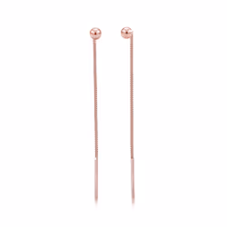 Elli by Julie & Grace Boucles d'Oreilles Pendante Globe Base Geo 925 Argent Or rose, Femelle, Argent sterling, Or rose