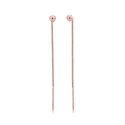 Elli by Julie & Grace Boucles d'Oreilles Pendante Globe Base Geo 925 Argent Or rose