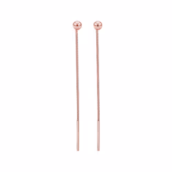 Elli by Julie & Grace Boucles d'Oreilles Pendante Globe Base Geo 925 Argent Or rose