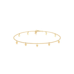 Elli by Julie & Grace Collier Femme Cercle Mat en Argent Sterling Or