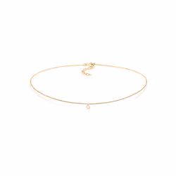Elli by Julie & Grace Collier Femme Pendentif Choker Pierre de Lune en Argent Sterling 925 Or, Collier ras du cou, Chaîne à m ...