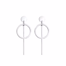 Elli by Julie & Grace Boucles d'Oreilles Cercle Geo Boucles d'Oreilles Femme - (925/1000) Argent