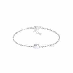 Elli by Julie & Grace Bracelet Dames avec Pendentif Coeur Basic en Argent Sterling 925, Bracelet à mailles, Chaîne à maillons ...