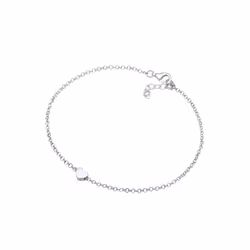 Elli by Julie & Grace Bracelet Dames avec Pendentif Coeur Basic en Argent Sterling 925
