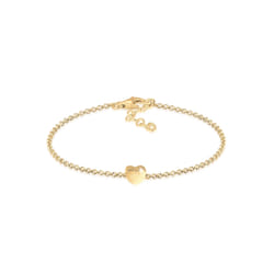 Elli by Julie & Grace Bracelet Dames avec Pendentif Coeur Basic en Argent Sterling 925 Or