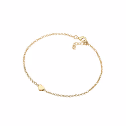 Elli by Julie & Grace Bracelet Dames avec Pendentif Coeur Basic en Argent Sterling 925 Or