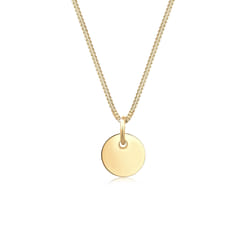 Elli by Julie & Grace Collier pendentif pour femme - Plaques en argent sterling 925 au look géo basique Or