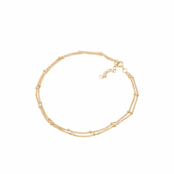 Elli by Julie & Grace Bracelet de Cheville Bijoux Pied Femme Argent, Or