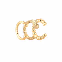 Elli by Julie & Grace Boucles d'Oreilles Femme la Tendance 3er en Argent Sterling 925 Or