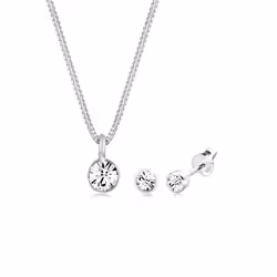 Elli by Julie & Grace Ensemble de bijoux en cristal en argent sterling 925 pour femmes élégantes, Boucles d'oreille, Collier, ...