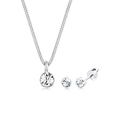 Elli by Julie & Grace Ensemble de bijoux en cristal en argent sterling 925 pour femmes élégantes