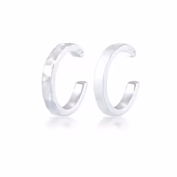 Elli by Julie & Grace Boucles d'oreilles Ensemble de 2 coupe-oreilles féminins de style organique vert avec surface gaufrée e ...