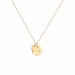 Elli by Julie & Grace Collier à sequins en argent sterling pour femmes Or