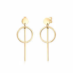 Elli by Julie & Grace Boucles d'Oreilles Cercle (925/1000) Argent Or, Femelle, Argent sterling, Or