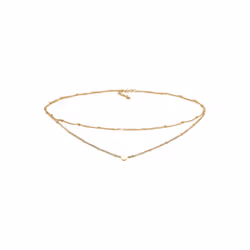 Elli by Julie & Grace Collier Choker Couche Coeur Bola Collier Femme (925/1000) Argent, Or, Collier ras du cou, Chaîne à mail ...