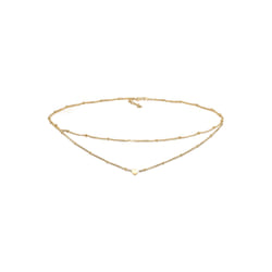 Elli by Julie & Grace Collier Choker Couche Coeur Bola Collier Femme (925/1000) Argent, Or