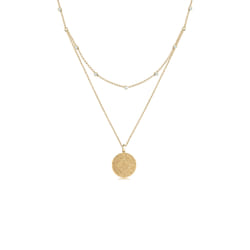 Elli by Julie & Grace Collier Femme Assiette Monnaie avec Cristaux en Argent Sterling 925
