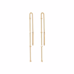Elli by Julie & Grace Boucles d'oreilles pendantes boule en or rose plaqué argent sterling 925 pour femmes Or, Femelle, Argen ...