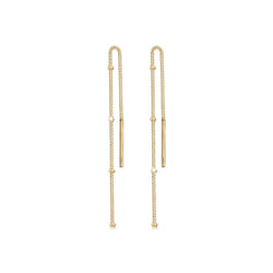 Elli by Julie & Grace Boucles d'oreilles pendantes boule en or rose plaqué argent sterling 925 pour femmes Or