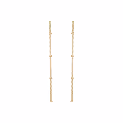 Elli by Julie & Grace Boucles d'oreilles pendantes boule en or rose plaqué argent sterling 925 pour femmes Or