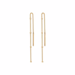 Elli by Julie & Grace Boucles d'oreilles pendantes boule en or rose plaqué argent sterling 925 pour femmes Or
