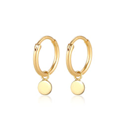 Elli by Julie & Grace Boucles d'Oreilles Pendentif Basic en argent sterling 925 Or