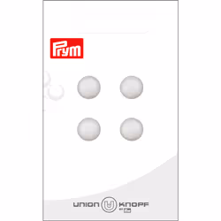 Prym 0453107 010 0012, Polyester, Blanc, Rond, 10 mm, 10 mm, 4 pièce(s)