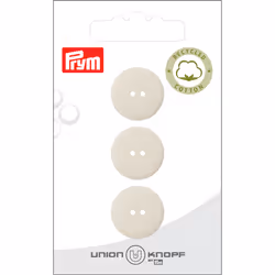 Prym 0452594 018 0014, Coton, Polyester, Crème, Rond, 18 mm, 18 mm, 3 pièce(s)