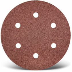 Red Disques abrasifs auto-agrippants, 150 mm, 6 trous, p. Ponceuses excentriques, Corindon normal (Lot de 50) G120 - Menzer